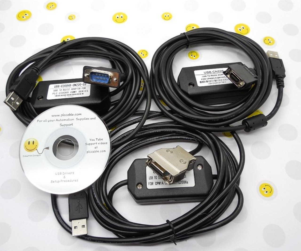 Omron PLC set USB CS1W-CN226 CQM1-CIF02 C200HS-CN220-EU