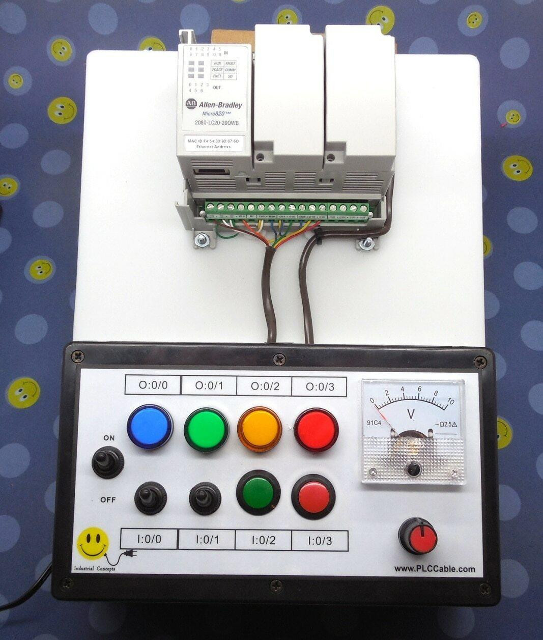Allen-Bradley Micro820 Analog CCW PLC Trainer Micro800 Training
