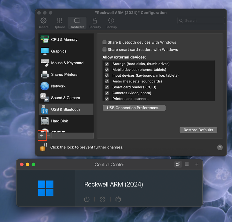 1747-UIC with Mac Parallels Windows ARM