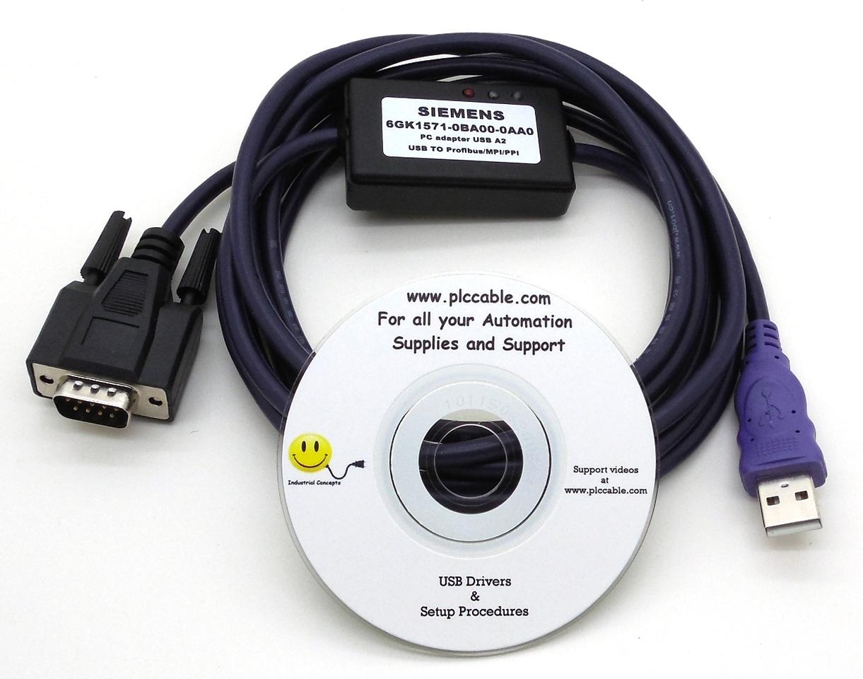 Siemens 6GK1571-0BA00-0AA0 PLC S7 USB to MPI ProfiBus DP PPI 32 64