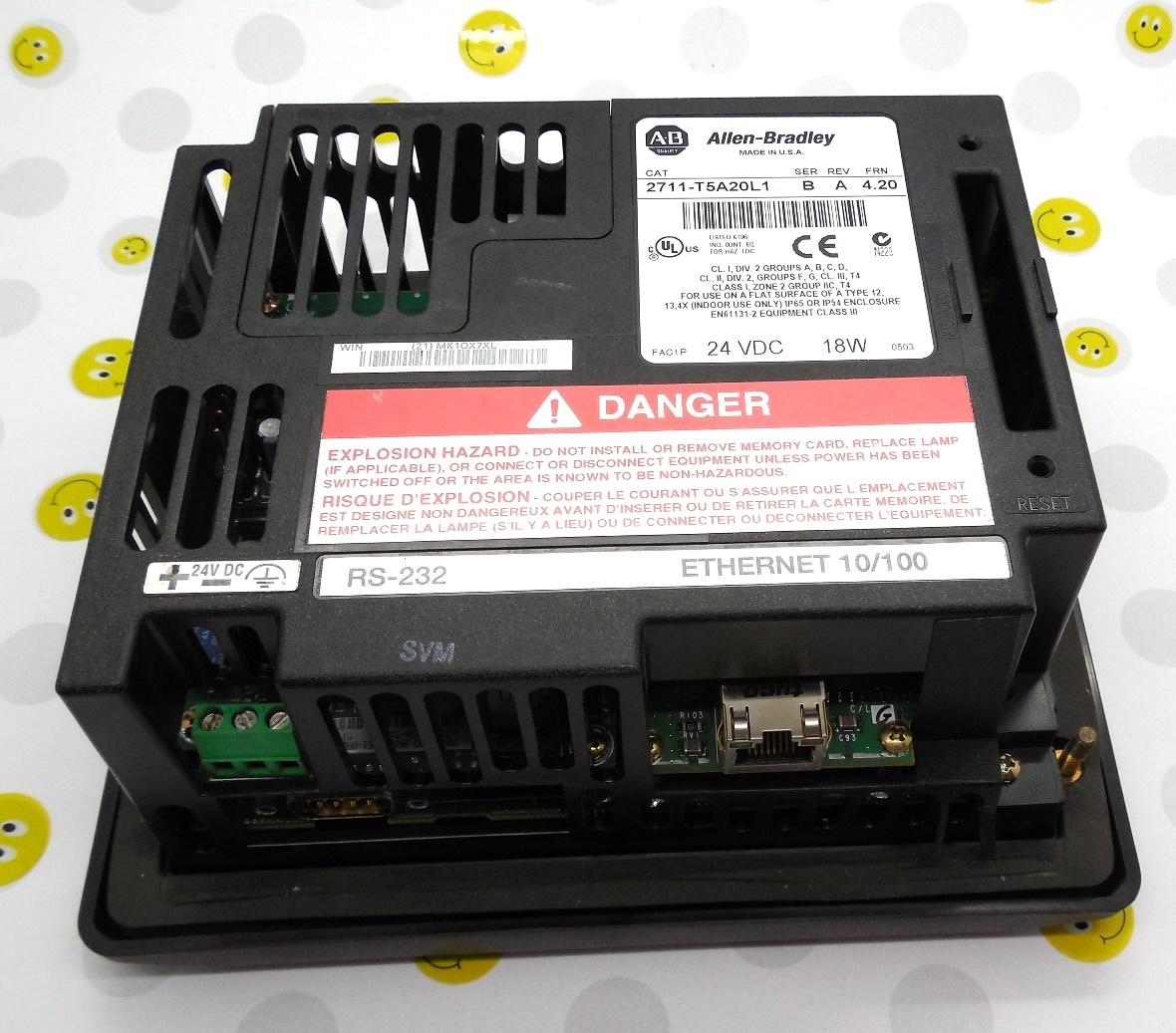 Allen Bradley 2711-T5A20L1 Ser B PanelView 550 Ethernet - PLCCable