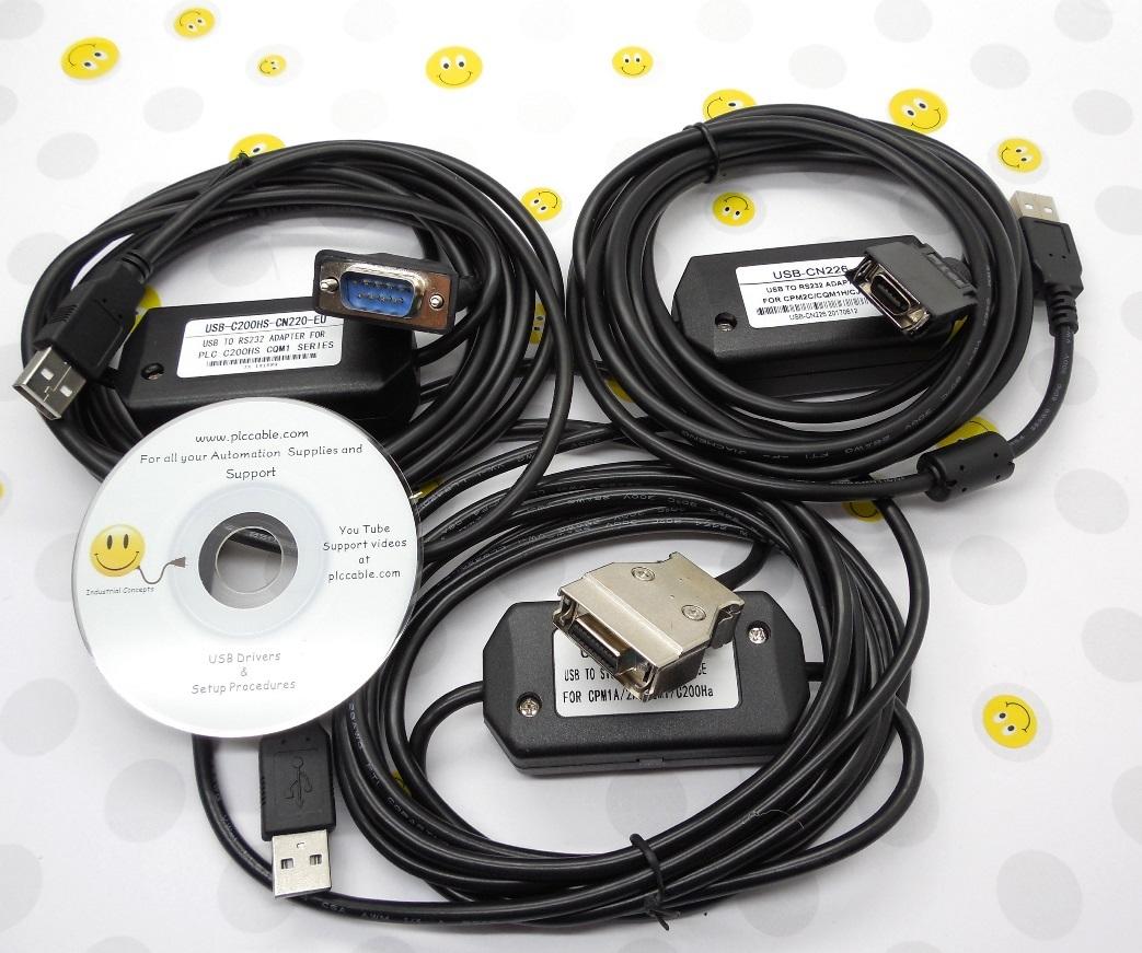 Omron PLC set USB CS1W-CN226 CQM1-CIF02 C200HS-CN220-EU - PLCCable