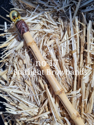 17 Honey bamboo cane brass top