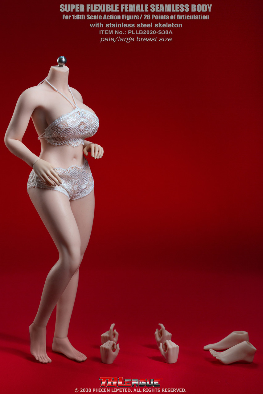 TBLeague S38A 1/6 Super-Flexible Seamless Pale Bodies (in stock)