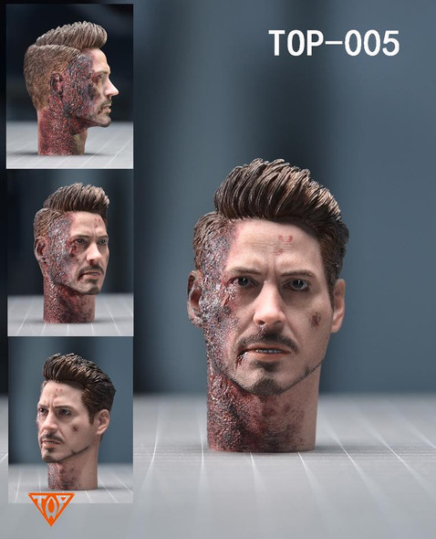 Top 1/6 scale top-005 tony head sculpt 2pcs set (in stock)