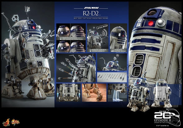 hot toys MMS651 ATTACK OF THE CLONES 1/6 Scale R2-D2 (Pre order deposit)
