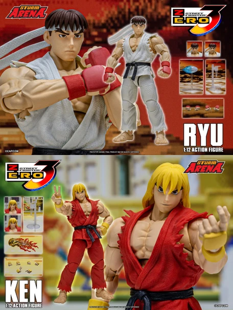 Storm Arena 1/12 Scale RYU and Ken - STREET FIGHTER ALPHA 3 double set (in stock)