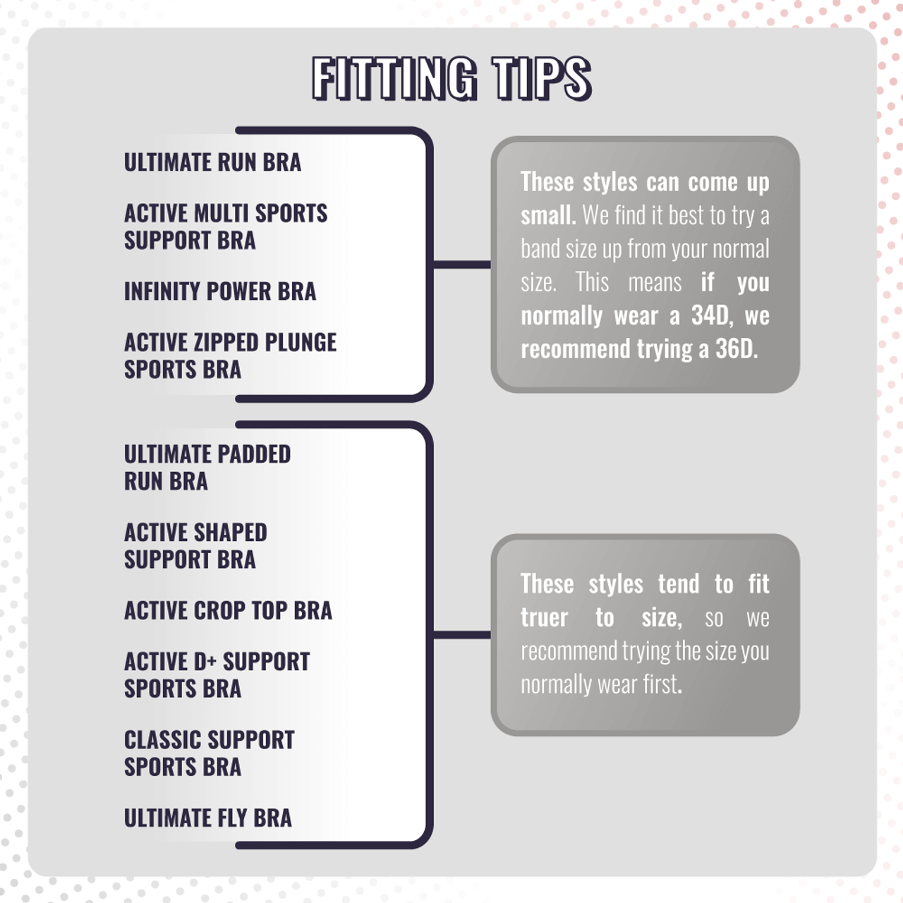 Shock absorber ultimate run bra size guide Clearance