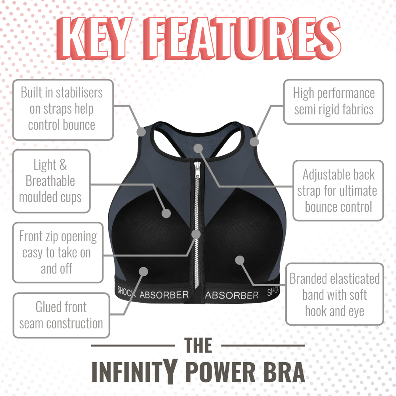 Shock Absorber Infinity Power Non Wired Sports Bra
