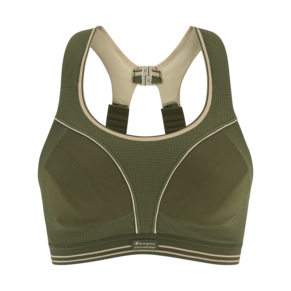 Shock Absorber Women's Ultimate Run Bra - Olive Night - 36D - Sports Bra