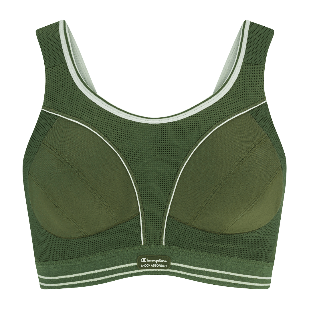 Shock Absorber Ultimate Run Bra - Bronze Green - 34C - Women's Sports Bra