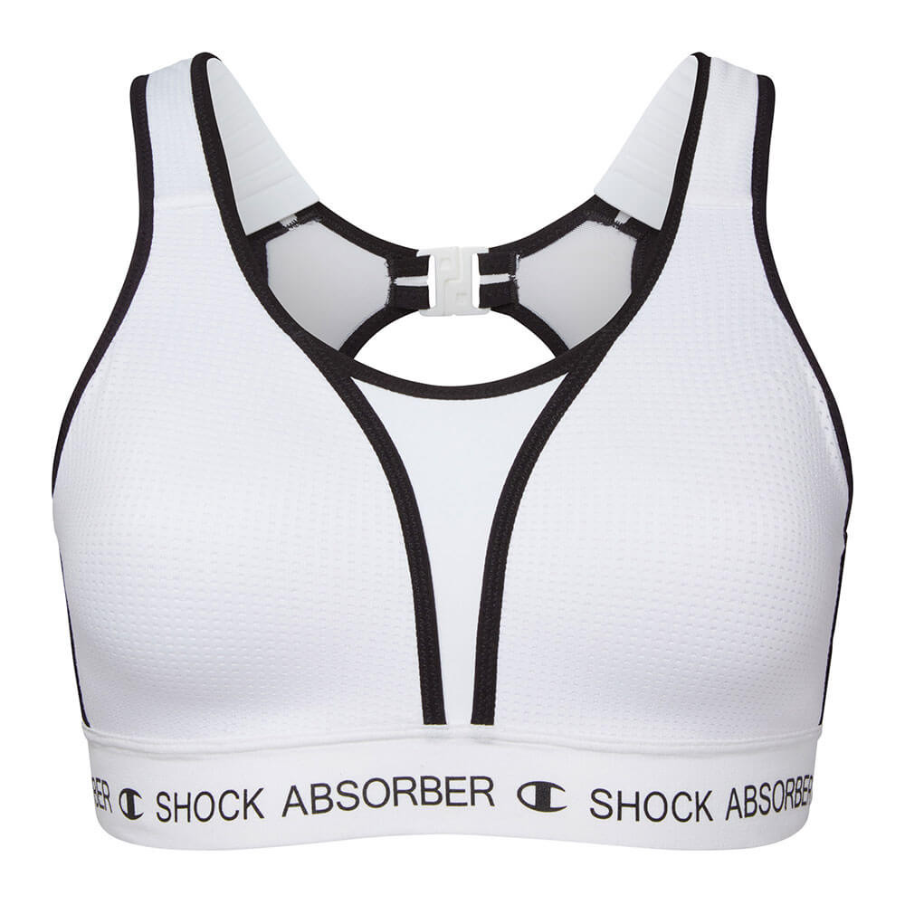 Shock Absorber Ultimate Run Bra Padded - White - White 34E - Women's Sports Bra