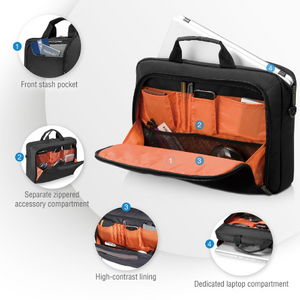 Everki Advance Compact Briefcase for 14.1 Notebooks open Everki Advance Compact Briefcase for 14.1 Notebooks open