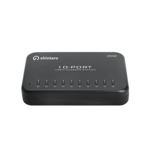 Shintaro 200W 10-Port GaN USB-C Charger - 10 Devices Shintaro 200W 10-Port GaN USB-C Charger - 10 Devices