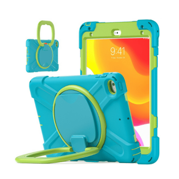 StylePro Shockproof Rugged Case with Ring Handle for iPad 10.2 - Light Blue