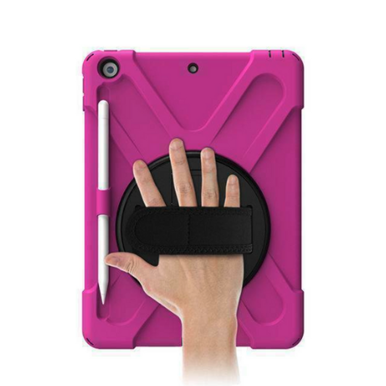 Stylepro Shockdrop 360 Rugged Case with Hand Strap and Stand for iPad 10.9 10th Gen - Pink