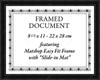 Blank Certificate for fit 1080986 - Moulding 7900  Small Black Step Float Frame 