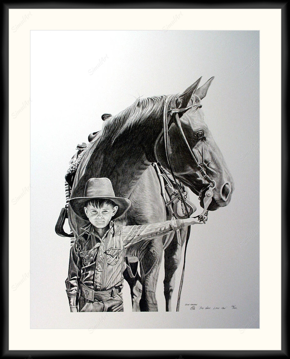 Big Horse, Little Man 1081600 - Moulding MS7300K   3/4" Black Cube Mat Essentials White Core Polar White Regular Glass Glass Manila Board (Max 32x40) Back 