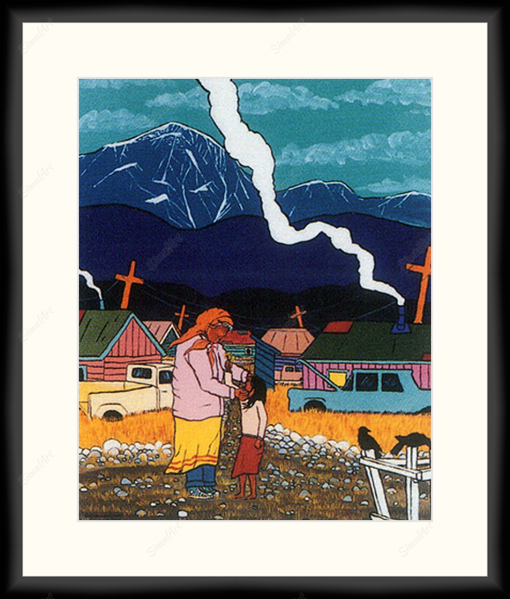 For You, Grandma 1081661 - Moulding MS7300K   3/4" Black Cube Mat Essentials White Core Polar White Regular Glass Glass Manila Board (Max 32x40) Back 