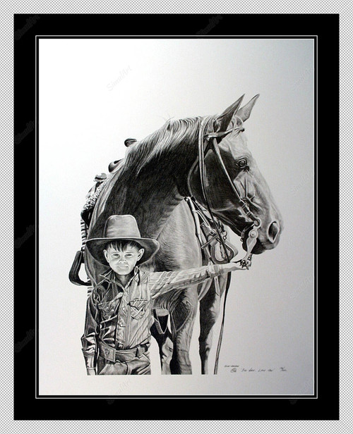 Big Horse, Little Man 1080025 - Moulding  Mat Rag CR1577  Raven Black Mat 2 Rag CR1577  Raven Black Regular Glass Glass Manila Board (Max 32x40) Back 