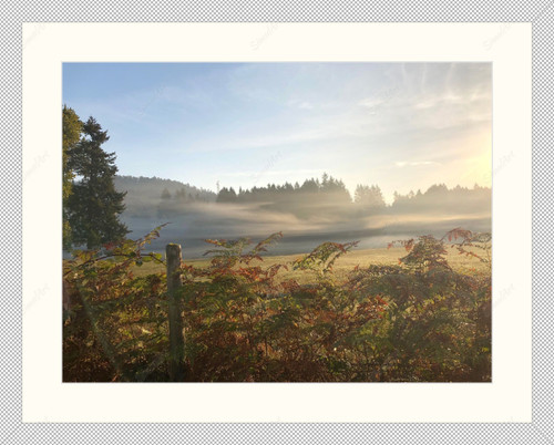 Farm scene #1 - Fall 1082733 - Moulding  Mat Essentials White Core Polar White Regular Glass Glass Manila Board (Max 32x40) Back 