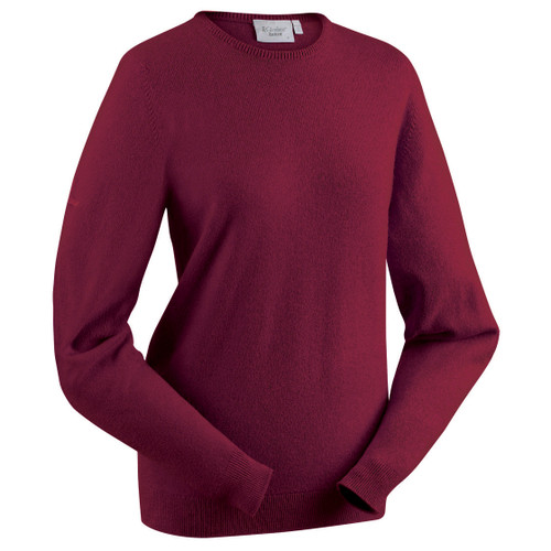 Women's lambswool crew neck jumper manufactured under the Glenbrae brand by Spectrum Yarns