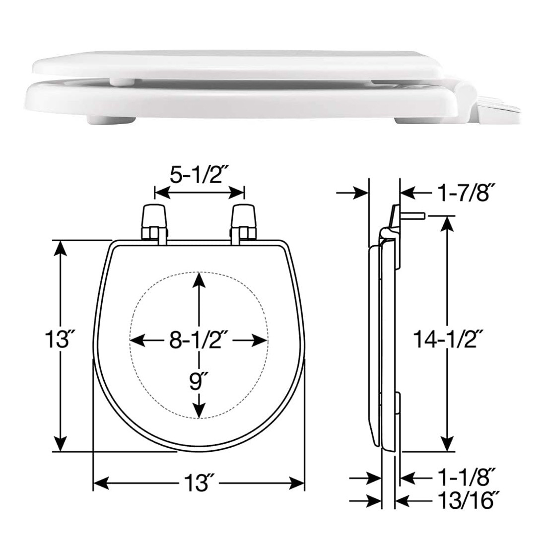 Small RV toilet seat