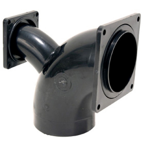 Valterra 90° Ell with 3" and 1-1/2" Flanges and Spigot Outlet