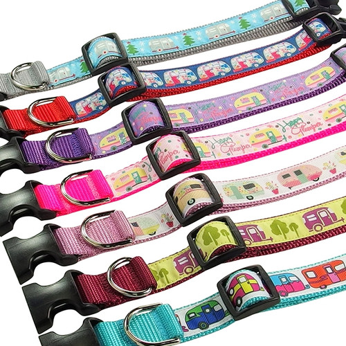 Vintage Trailer Designer Dog Collar