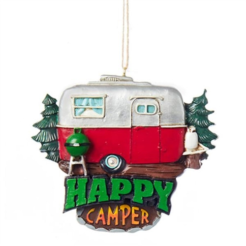 Trailer Ornaments Set of 2 "HOME SWEET HOME" AND " HAPPY CAMPER"