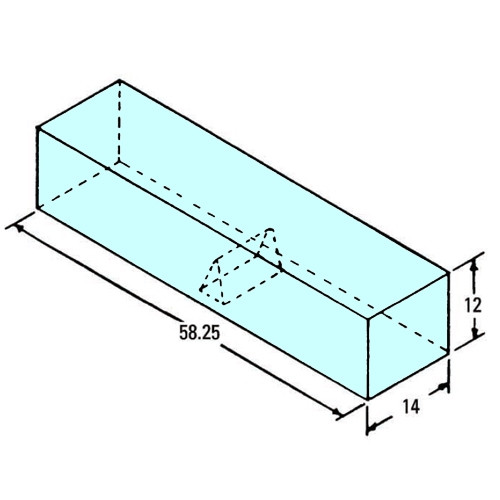 58-1/4" x 14" x 12" Fresh Water Tank