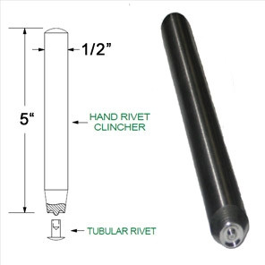 Hand Rivet Clincher for 5/32" Tubular Rivets
