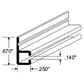 Small Curtain Track - Horizontal - 94" Long