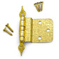 CLEARANCE: 3/8" Offset Embossed Inset Hinge  - 6 Pairs