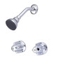 Central Brass Polished Chrome Two Handle Shower Faucet Set
