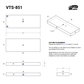 50" x 21" x 4" Gray Water Tank - Preconfigured