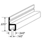 Small Curtain Track - Vertical - 94" Long