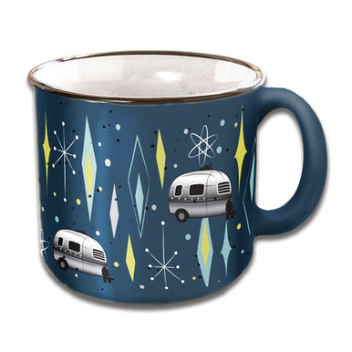 Camp Casual Starry Night Blue Coffee Mug Cup Retro Cups Mugs RV