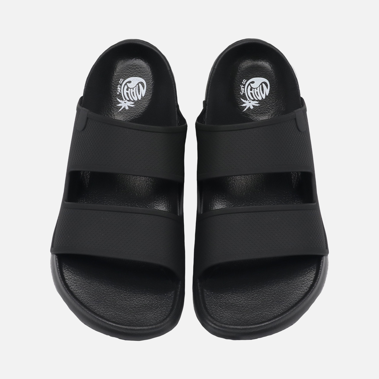 THE STAR CLUB　/ 　TWO BAND MEN　/　35TH Men's Black 2 straps sliders - Eagles Beachwear
