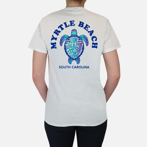 Women's White Turtle Print Tee