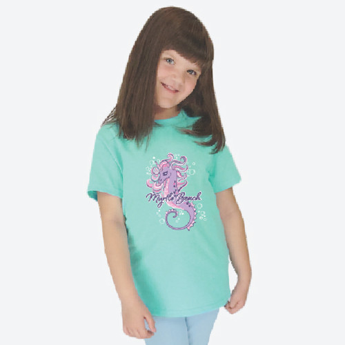 Girl's Celedon Seahorse Tee