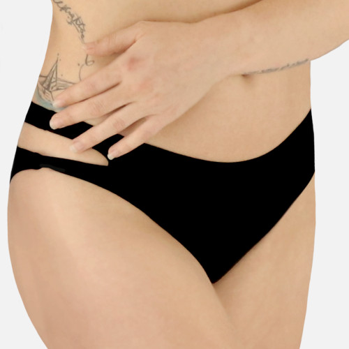 Black Two Strap Hipster Bottoms