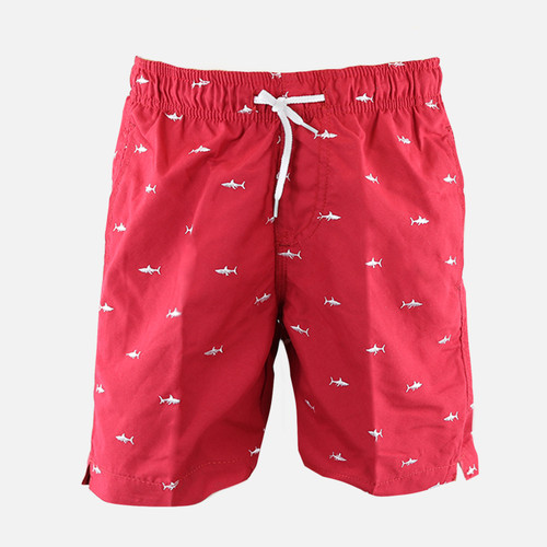 Boys Shark Pattern Swim Trunks