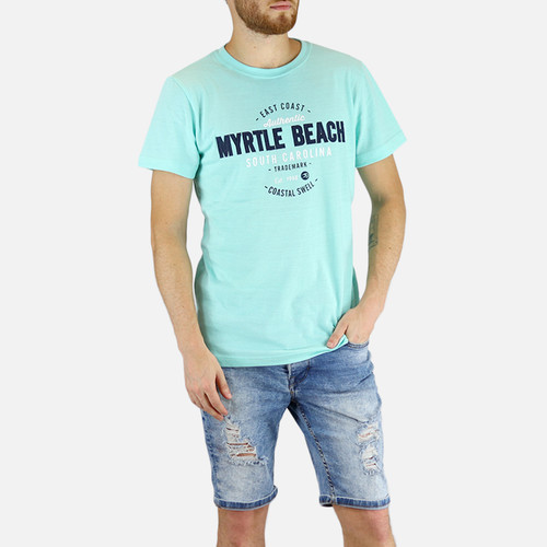 Heather Mint Embroidered T-Shirt
