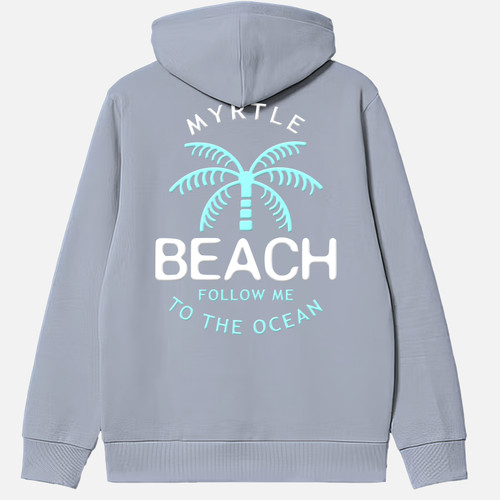 Puff Print Dusty Blue Hoodie