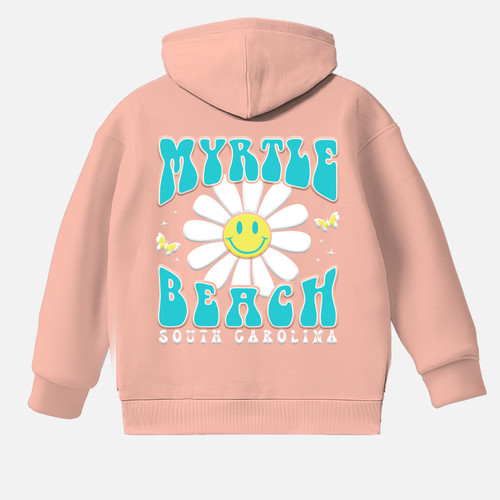 Kids Hippy Neon Peach Hoodie