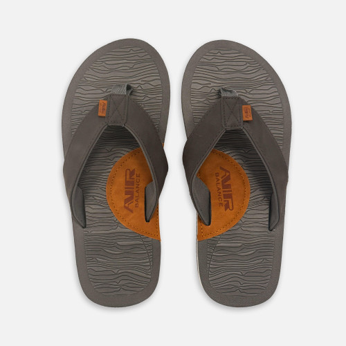 Men's Grey wavy sole flip flops