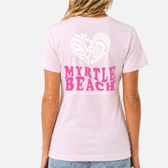 Women's -Soft Pink- 'large heart' tee