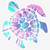 Sticker Pastel Tie Dye Turtle