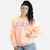 Fuzzy-letter MB Crewneck peach